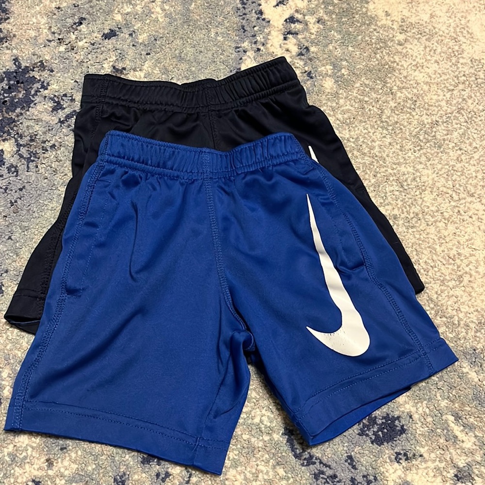 Two pairs of Nike dri-fit shorts for toddlers